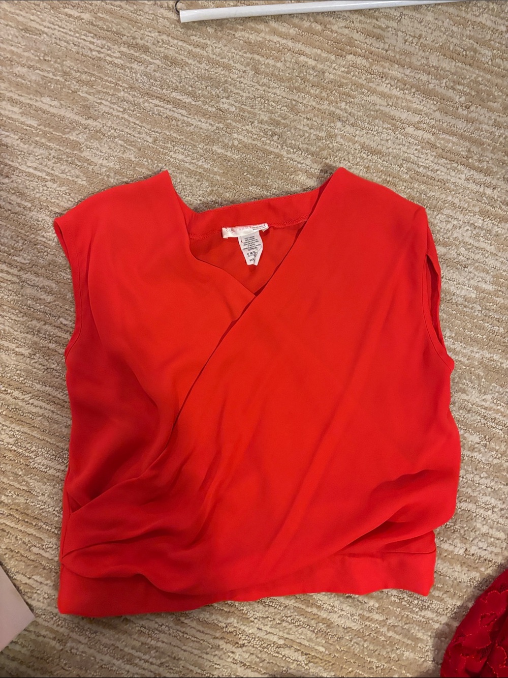 a'gaci Red Sleeveless Wrap-Style Cami